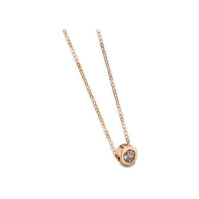 Collier LECARRÉ en or rose et diamants bruns