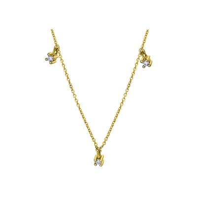 Collier LECARRÉ en or jaune et diamants