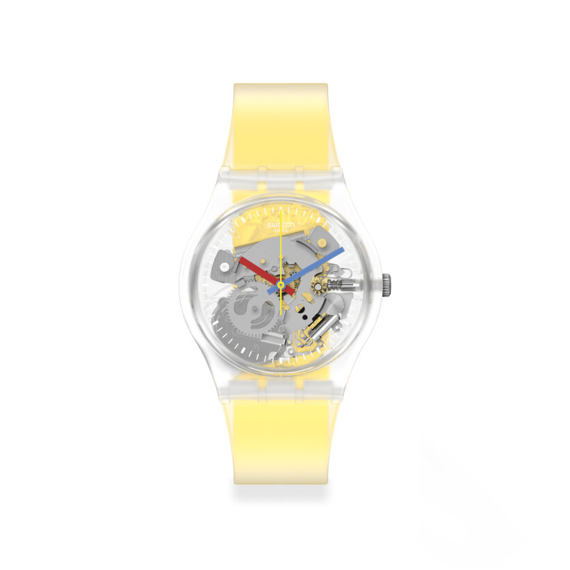 Montre Swatch Essentials Clearly Yellow Striped