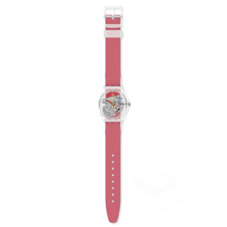 Montre Swatch Essentials Clearly Red Striped