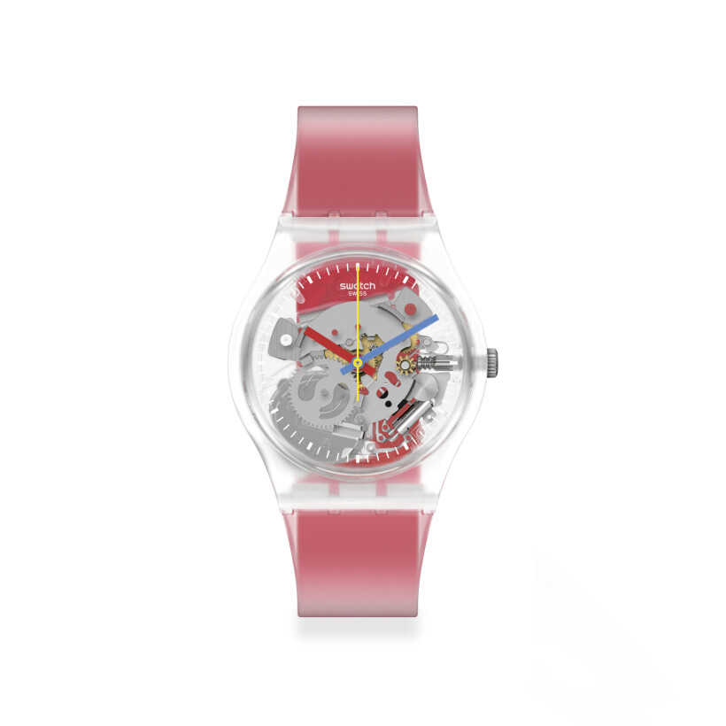 Montre Swatch Essentials Clearly Red Striped