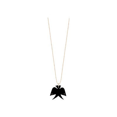 Collier Ginette NY GEORGIA en or rose et onyx