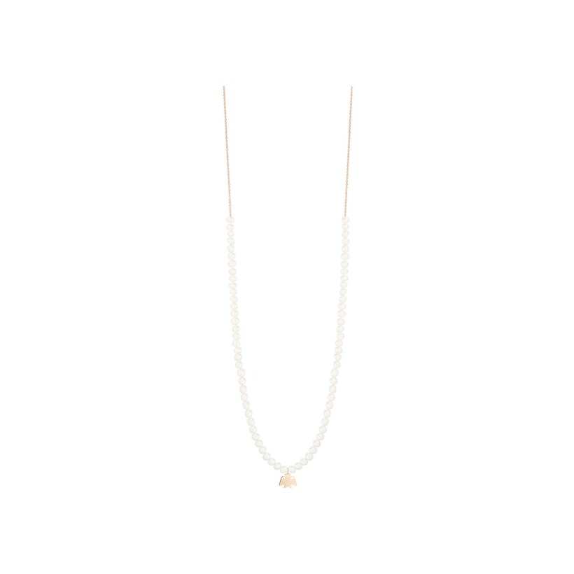 GINETTE NY GEORGIA necklace, rose gold and freshwater pearls