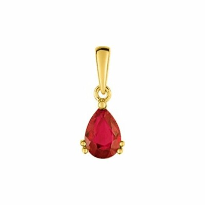 Pendentif en or jaune et rubis