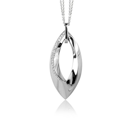 Pendentif Ph. Tisseront en or blanc et diamants