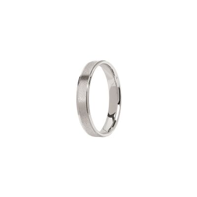 Alliance Jules et Louise en or blanc, largeur 3.5mm