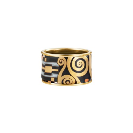 Bague FREYWILLE Hommage à Gustav Klimt Adèle Bloch-Bauer en plaqué or et email