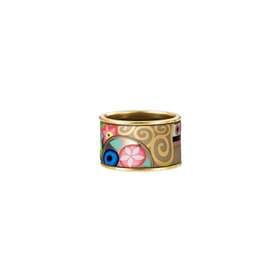 Bague Diva FREYWILLE Hommage à Gustav Klimt en email et plaqué or