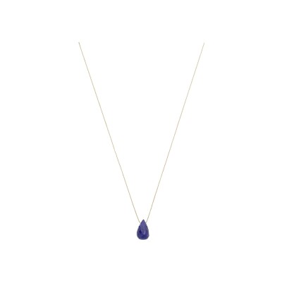 Collier Une A Une Goutte en laiton doré et lapis lazuli