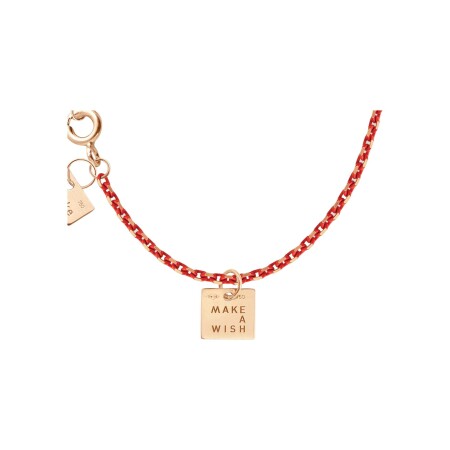 Collier Vanrycke Make a wish en or rose et email