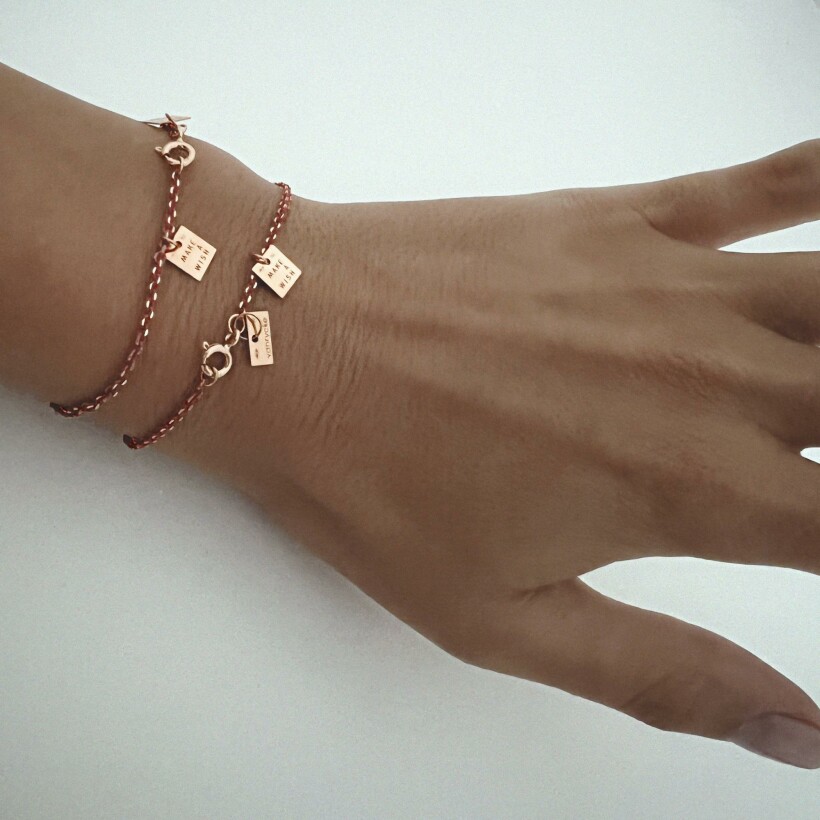 Collier Vanrycke Make a wish en or rose et email