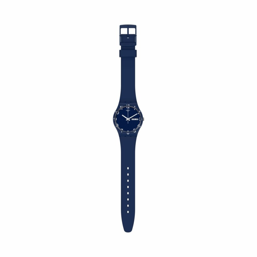 Montre Swatch Monthly Drops Over Blue