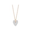 Collier Ginette NY ANGELE mini diamond heart en or rose et diamants