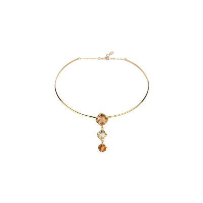 Collier Andrea Marazzini Bubble en métal doré et cristaux précieux