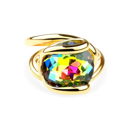 Bague Andréa Marazzini Cherry en métal doré et cristal précieux