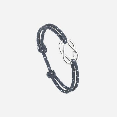 Bracelet sur cordon Le Vent à la Française Nœud en plaqué argent, 22mm