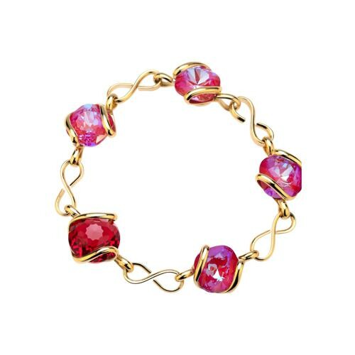 Bracelet Andrea Marazzini Bubble Chain en métal doré et cristal