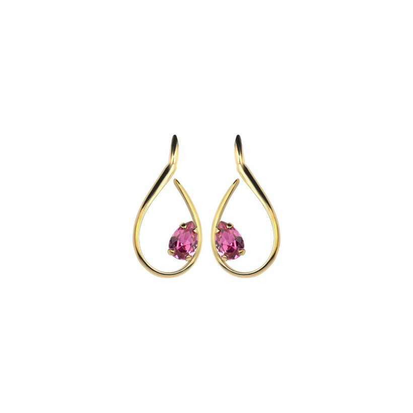 Boucles d'oreilles Andréa Marazzini Mignon en métal doré et cristaux précieux