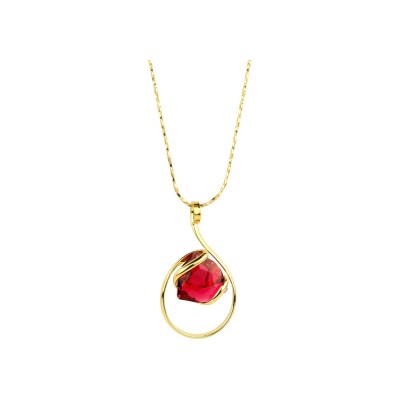 Pendentif Andréa Marazzini Mini Felina CDI en métal doré et cristal précieux