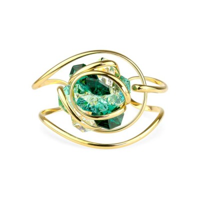 Bracelet Andréa Marazzini Flower en métal doré et cristaux précieux