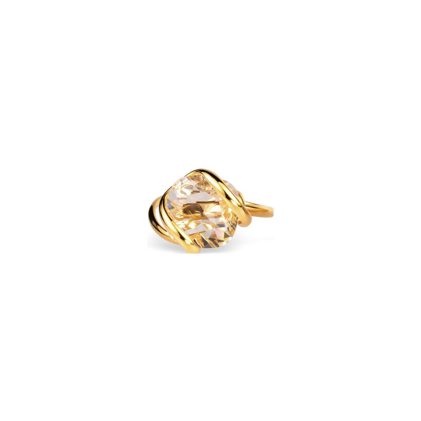 Bague Andrea Marazzini Simple Mini en métal doré et cristal précieux
