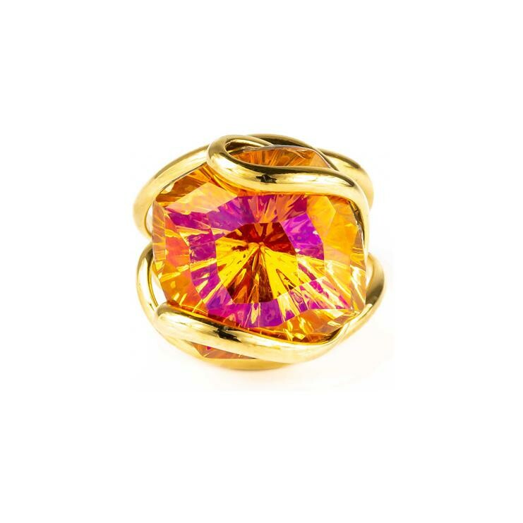 Bague Andréa Marazzini Mystic MMY en métal doré et cristal précieux