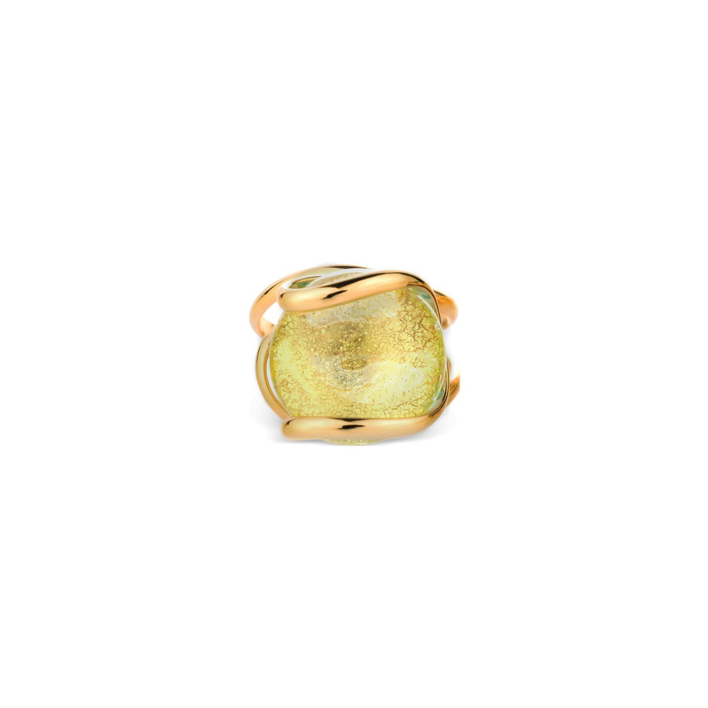 Bague Andrea Marazzini Murano en métal doré et cristal précieux