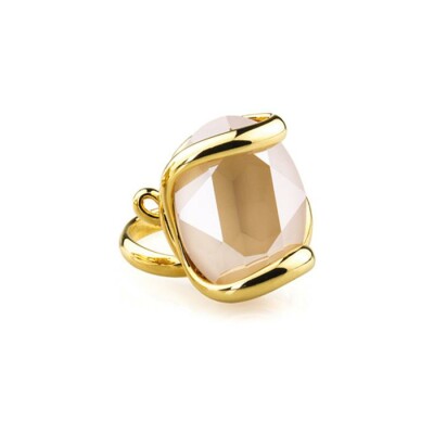 Bague Andréa Marazzini Ovale en métal doré et cristal précieux