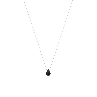 Collier Une A Une Goutte en laiton et onyx