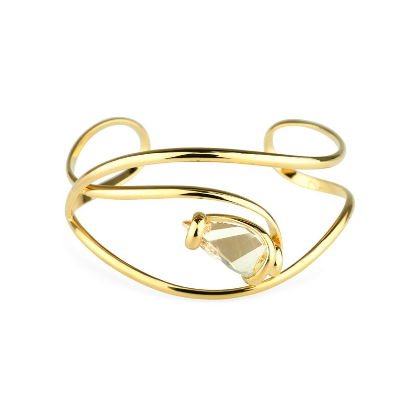Bracelet Andréa Marazzini Helyx SHE en métal doré et cristal précieux