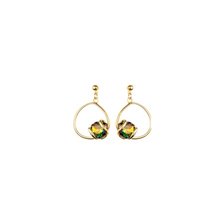 Boucles d'oreilles Andrea Marazzini Mini Musa en métal doré et cristaux précieux