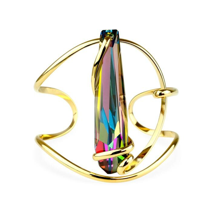 Bracelet Andréa Marazzini Stalattite en métal doré et cristal précieux