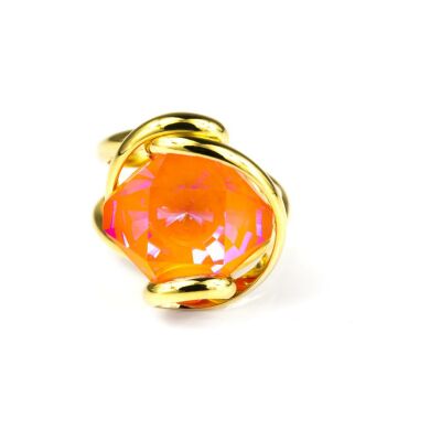 Bague Andréa Marazzini Vega RDW en métal doré et cristal précieux