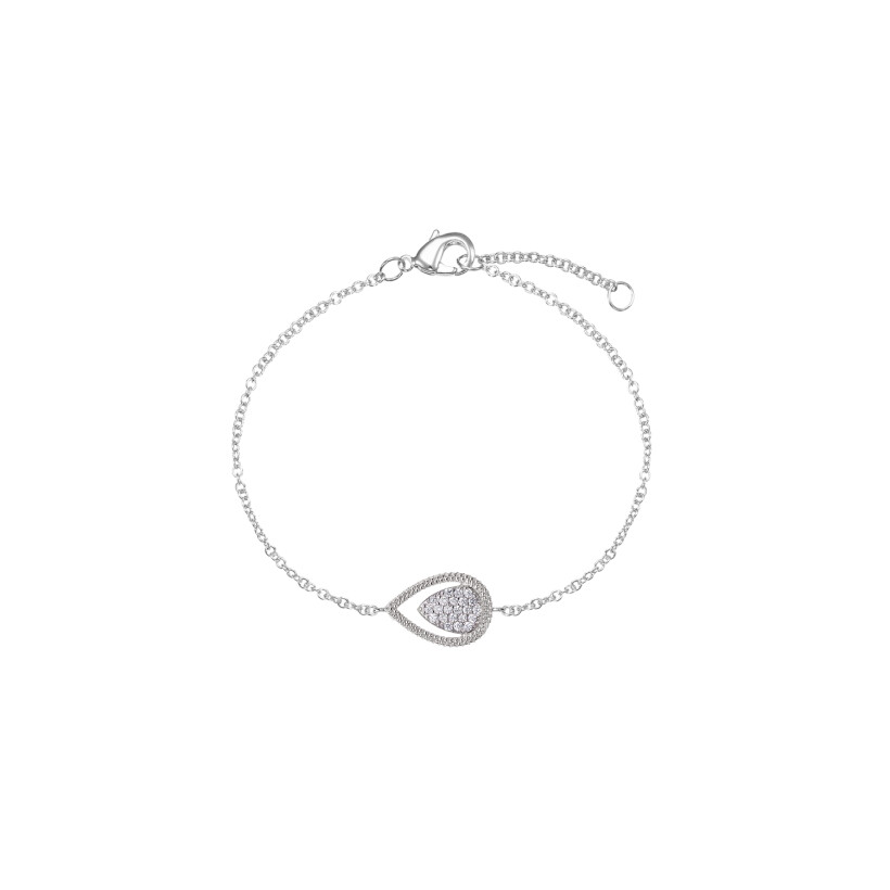 Bracelet GO Mademoiselle en argent rhodié et oxydes de zirconium