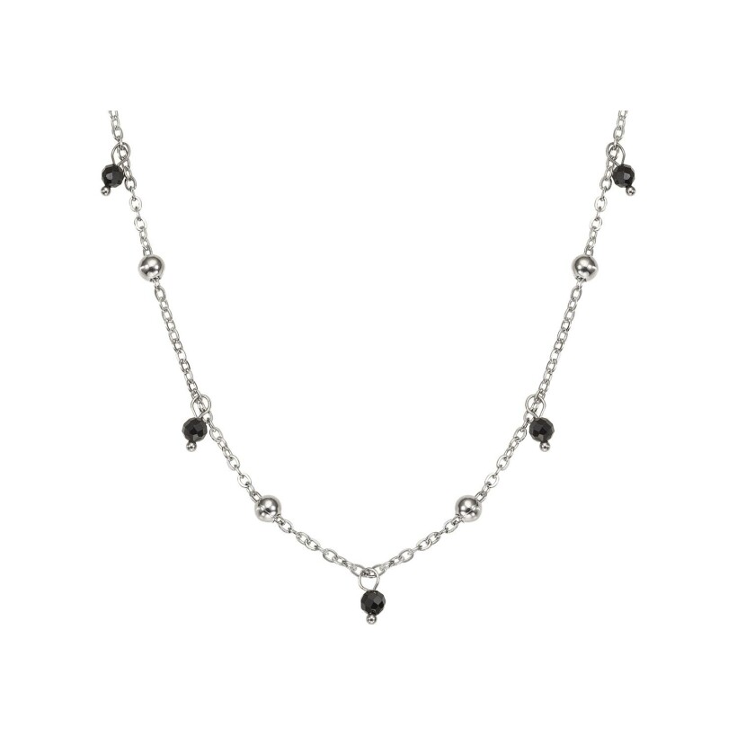 Collier GO Mademoiselle en acier et perles