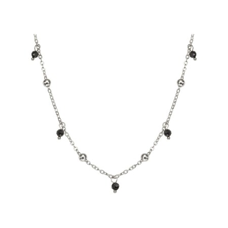 Collier GO Mademoiselle en acier et perles