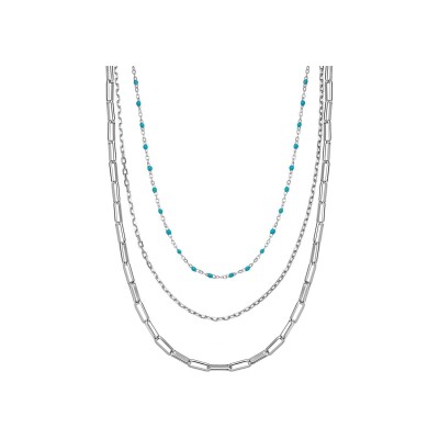 Collier GO Mademoiselle en acier et email