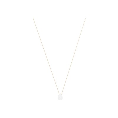 Collier Une A Une Goutte en laiton doré et pierre de lune