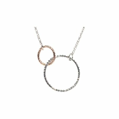 Collier Fraboso en argent et argent doré rose
