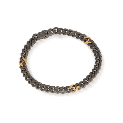 Bracelet Mano J en titane et or rouge