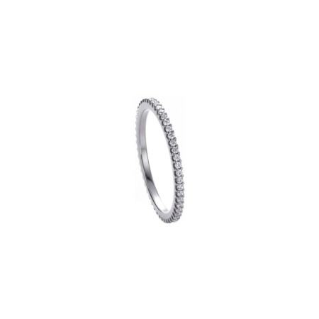 Alliance tour complet en or blanc et diamants 0.25ct