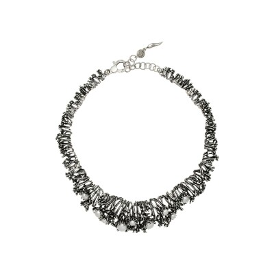 Collier Giovanni Raspini Anémone en argent et perle de culture
