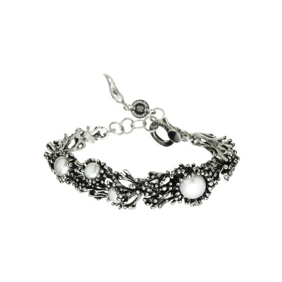 Bracelet Giovanni Raspini Anémone en argent et perle de culture