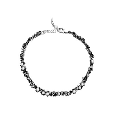 Collier Giovanni Raspini Anémone en argent et perle de culture