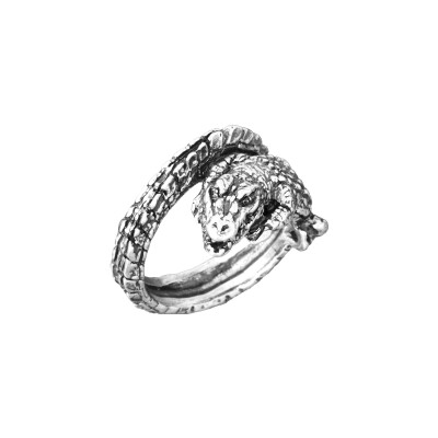 Bague Giovanni Raspini crocodile en argent