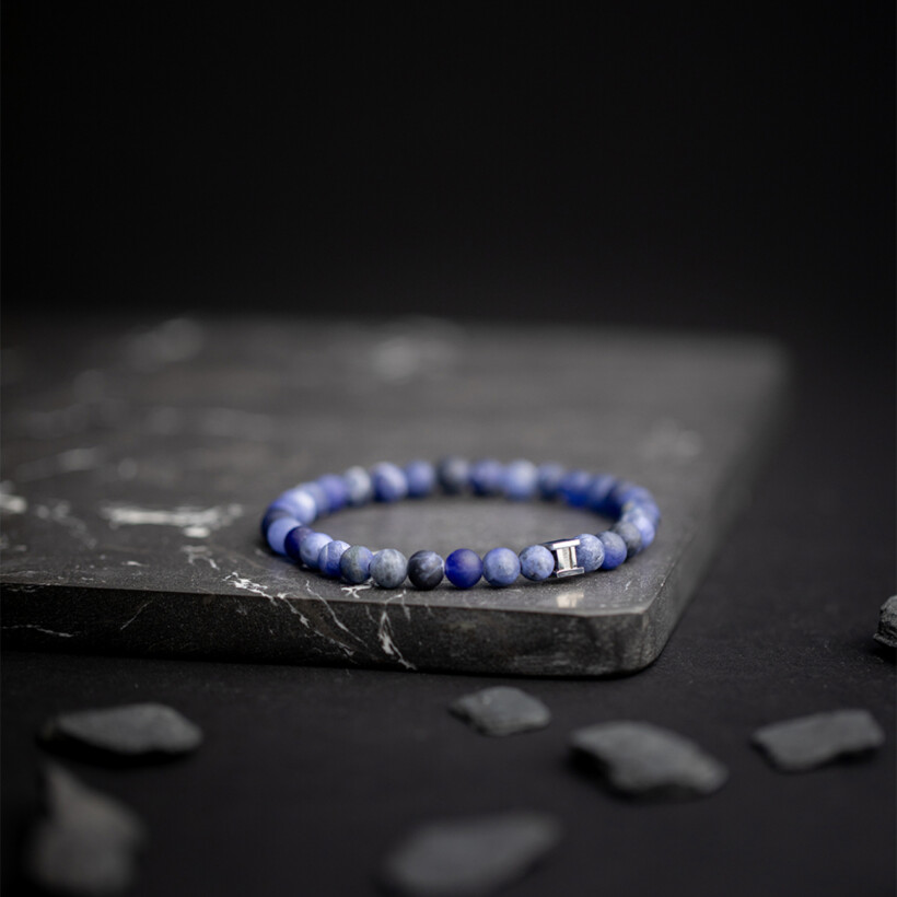 Bracelet Gemini Classics en acier et sodalite