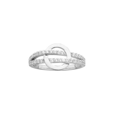 Bague en argent et oxyde de zirconium