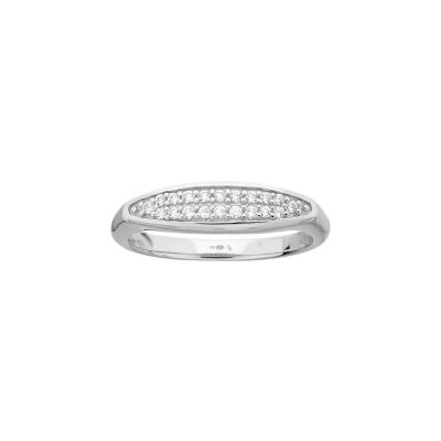 Bague en argent et oxyde de zirconium
