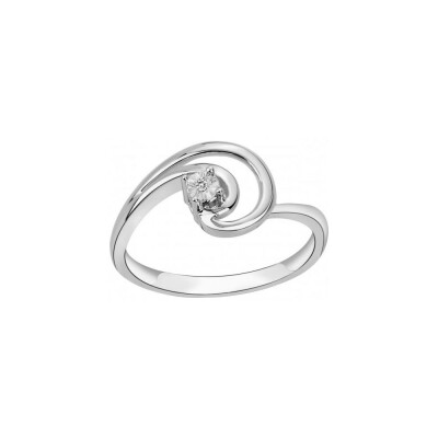 Bague en argent et diamant 0.005ct