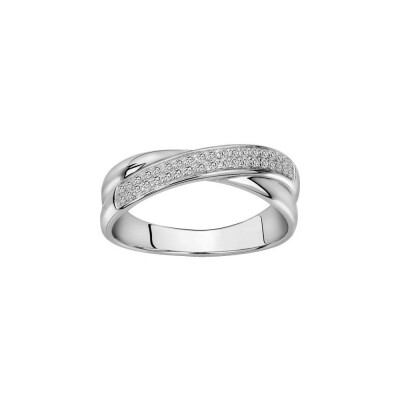 Bague en argent et oxyde de zirconium